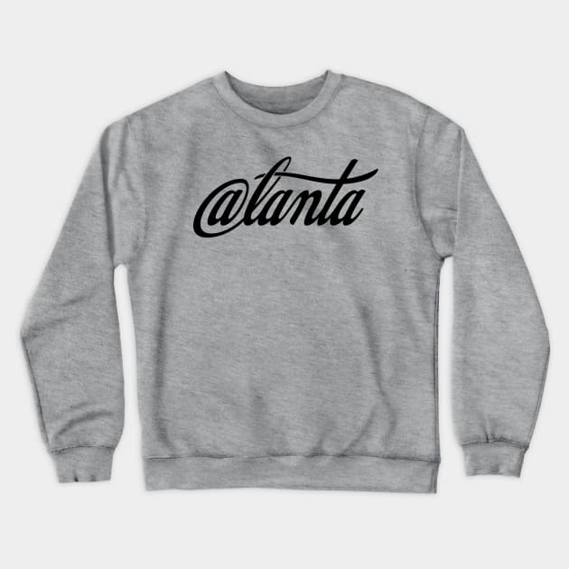 @lanta Script Black Crewneck Sweatshirt by MonkeyColada